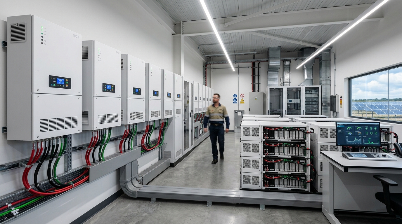 Commercial Hybrid Solar Li-ion ESS Control Room