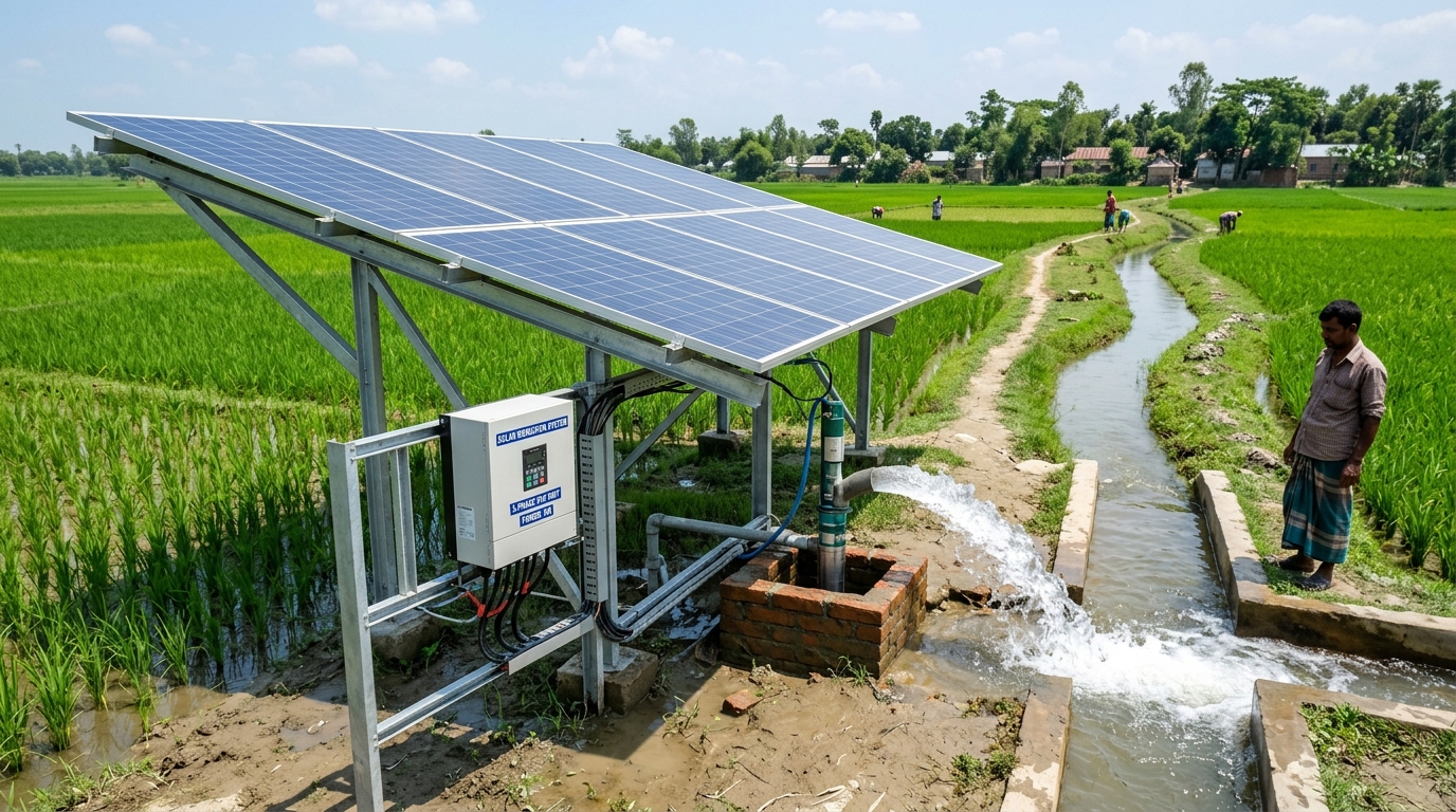 Solar Powered Agricultural Water Irrigation Pump Bangladesh